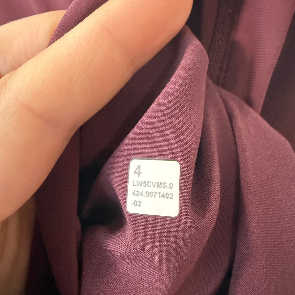 Lululemon Womens Adaptive State Jogger 4 Burgundy Red Zip Ankle Excellent W5CVMS - Picture 6 of 8